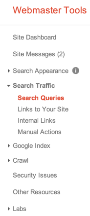 Webmaster Search Queries report