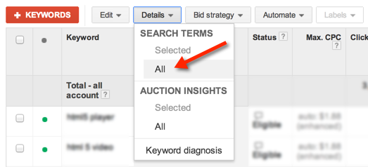 Using keyword data for online hosted video